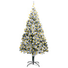 Kunstkerstboom Met Verlichting En Sneeuw 300 Cm Pvc Groen 300 x 155 cm