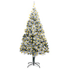 Kunstkerstboom Met Verlichting En Sneeuw Pvc 400 Cm Groen 400 x 190 cm