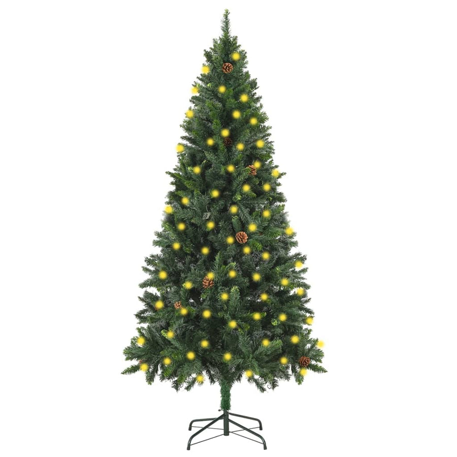Kunstkerstboom Met Verlichting En Dennenappels 180 Cm 180 x 104 cm