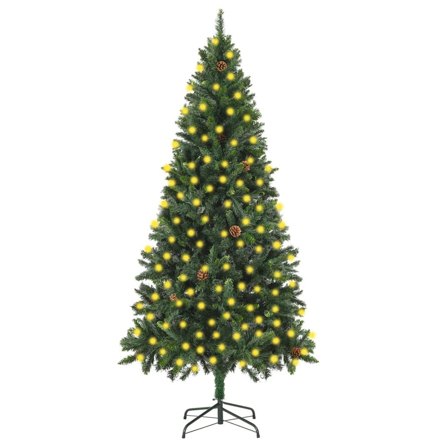 Kunstkerstboom Met Verlichting En Dennenappels 210 Cm 210 x 119 cm