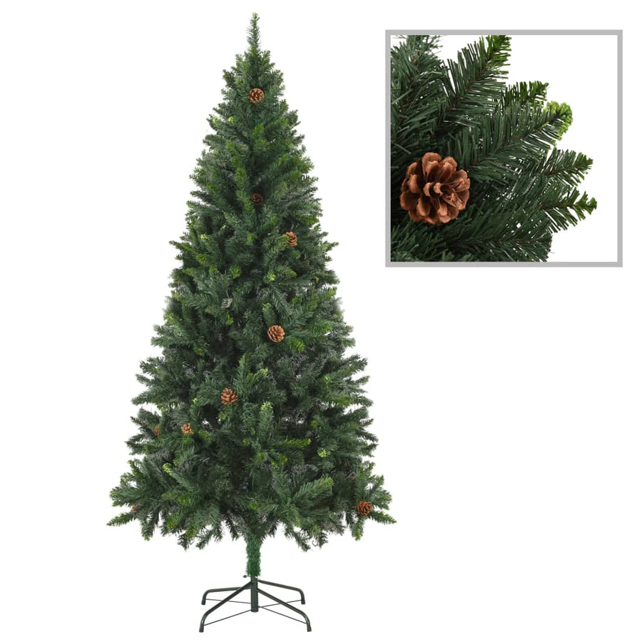 Kunstkerstboom Met Verlichting En Dennenappels 210 Cm 210 x 119 cm