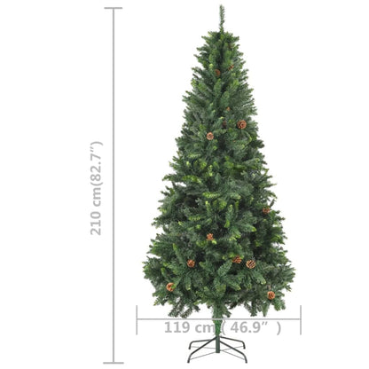Kunstkerstboom Met Verlichting En Dennenappels 210 Cm 210 x 119 cm