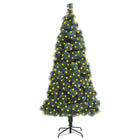 Kunstkerstboom Met Verlichting En Standaard 240 Cm Pet Groen 240 x 125 cm