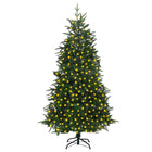 Kunstkerstboom Met Verlichting 20 Cm Pvc En Pe Groen 210 x 130 cm Zonder sneeuwvlokken