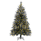 Kunstkerstboom Met Verlichting En Sneeuw 20 Cm Pvc En Pe 120 x 70 cm Met sneeuwvlokken