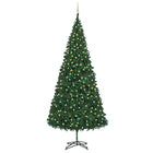 Kunstkerstboom Met Verlichting En Kerstballen 500 Cm 500 x 230 cm Groen en goud