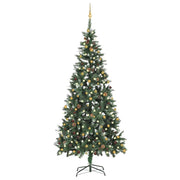 Kunstkerstboom 210 cm groen met ballen en verlichting