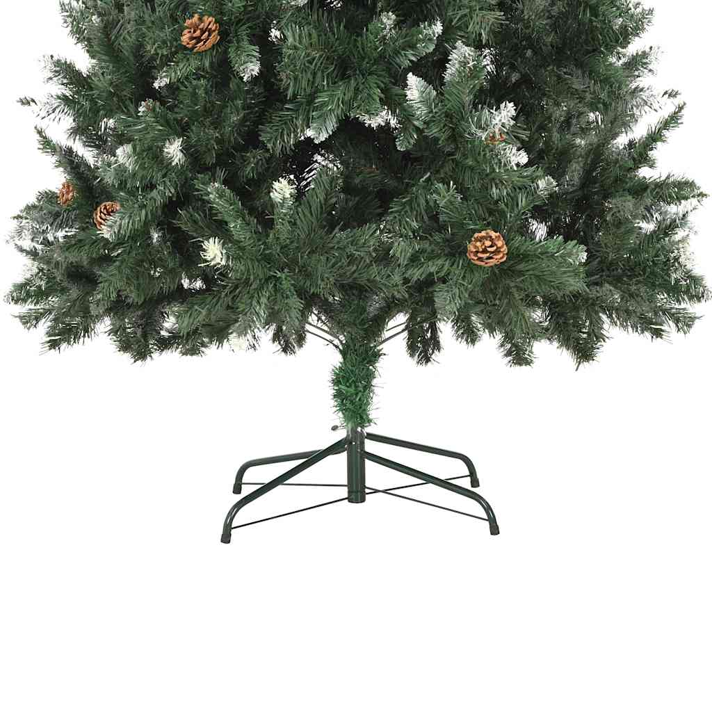 Kunstkerstboom met verlichting en kerstballen 210 cm