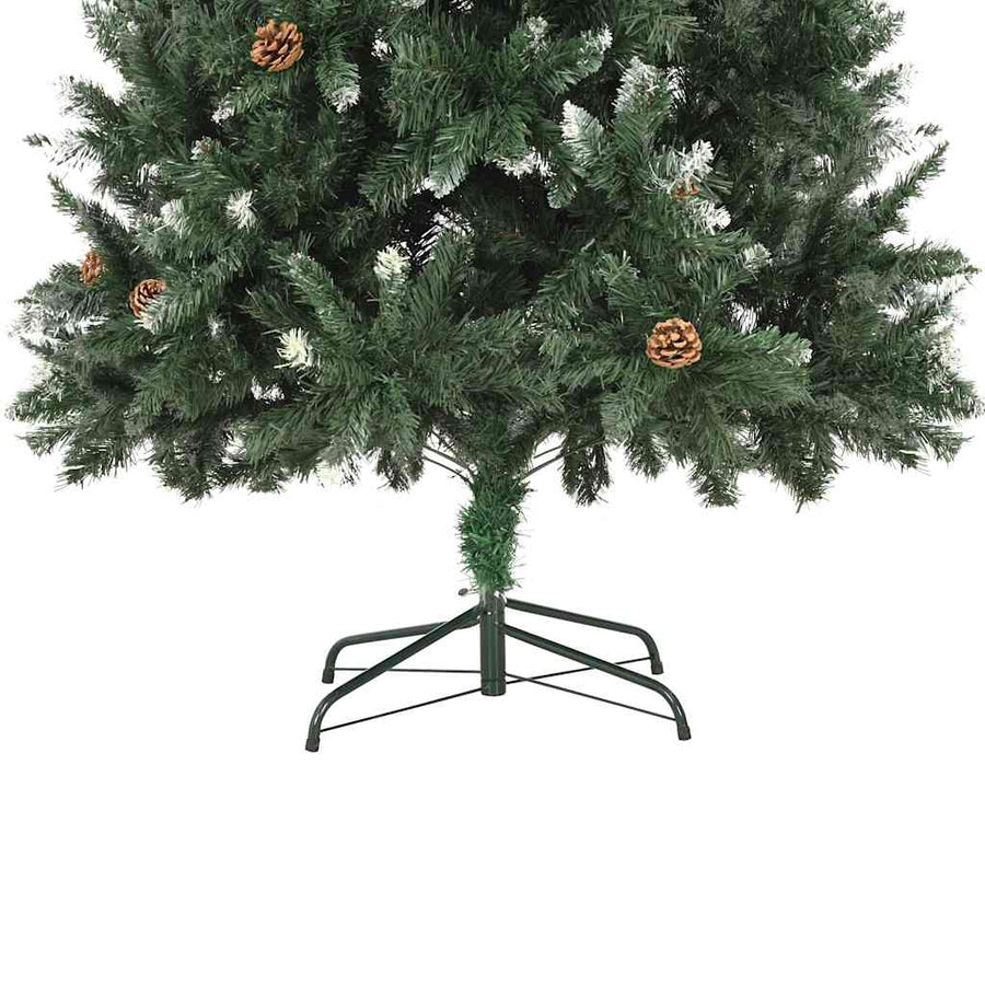 Kunstkerstboom met verlichting en kerstballen 210 cm