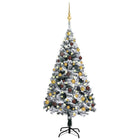 Kunstkerstboom Met Verlichting En Kerstballen 20 Cm Groen 120 x 75 cm Goud