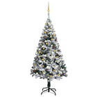 Kunstkerstboom Met Verlichting En Kerstballen 80 Cm Pvc Groen 180 x 115 cm Goud