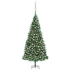 Kunstkerstboom Met Verlichting En Kerstballen 300 Cm Groen 300 x 155 cm green and rose