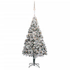 Kunstkerstboom Met Led's, Kerstballen En Sneeuw 400 Cm Groen 400 x 190 cm Rozen