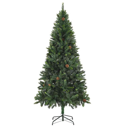 Kunstkerstboom Met Verlichting Kerstballen Dennenappels 180 Cm 180 x 104 cm