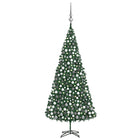 Kunstkerstboom Met Verlichting En Kerstballen 500 Cm 500 x 230 cm Groen en rood