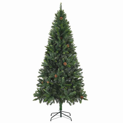 Kunstkerstboom Met Verlichting Kerstballen Dennenappels 180 Cm 180 x 104 cm