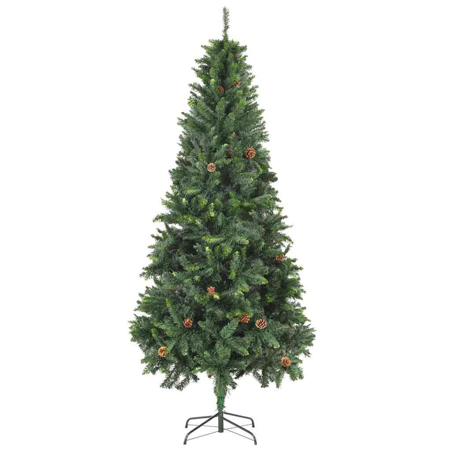 Kunstkerstboom Met Verlichting Kerstballen Dennenappels 210 Cm 210 x 119 cm
