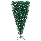 Kunstkerstboom Met Verlichting En Ballen Ondersteboven 50 Cm 150 x 80 cm Wit