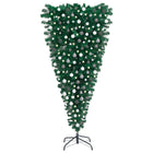 Kunstkerstboom Met Verlichting En Ballen Ondersteboven 20 Cm 210 x 110 cm Wit