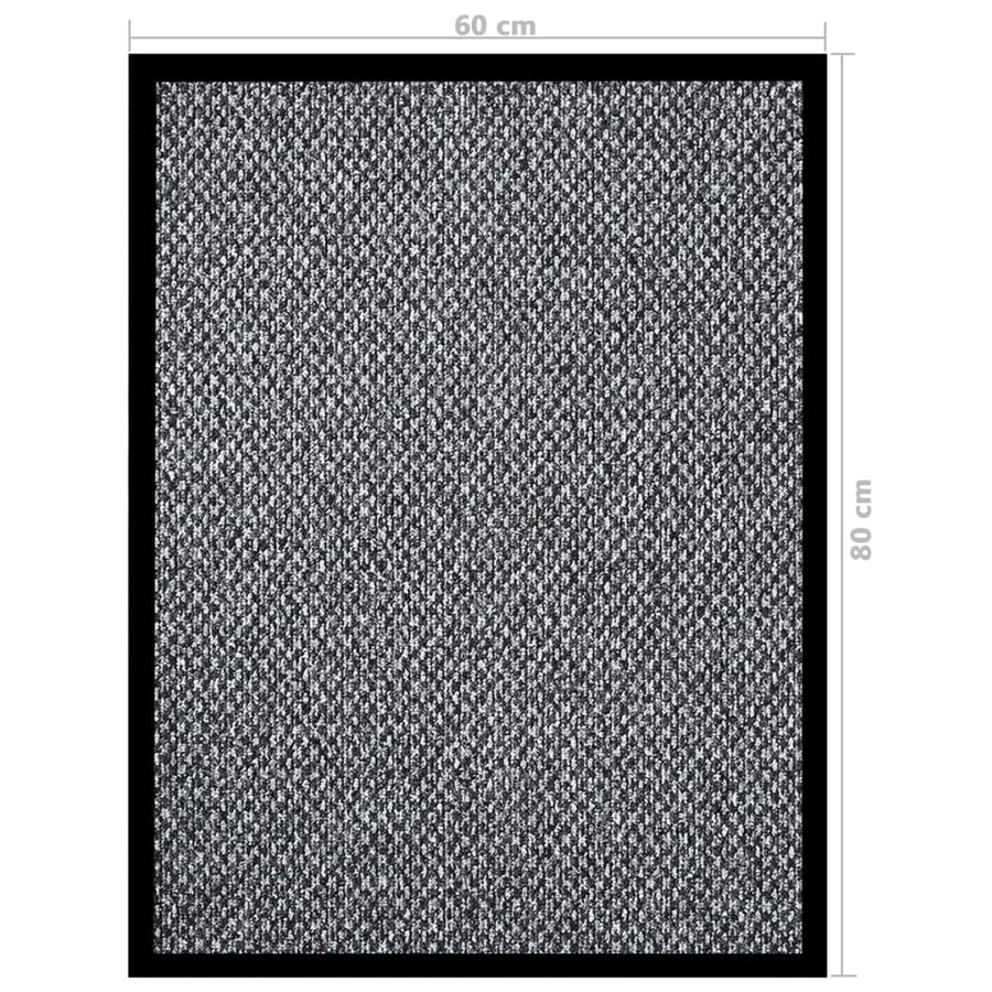 Deurmat 60 x 80 cm Grijs