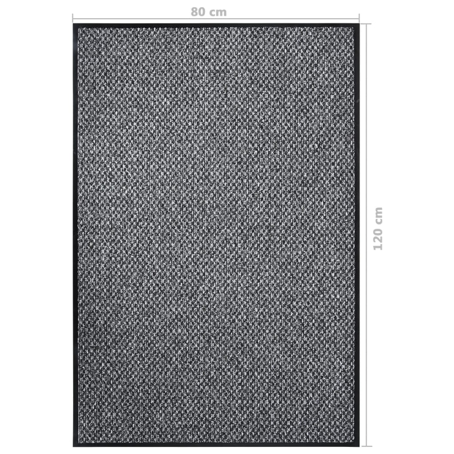 Deurmat 80 x 120 cm Grijs