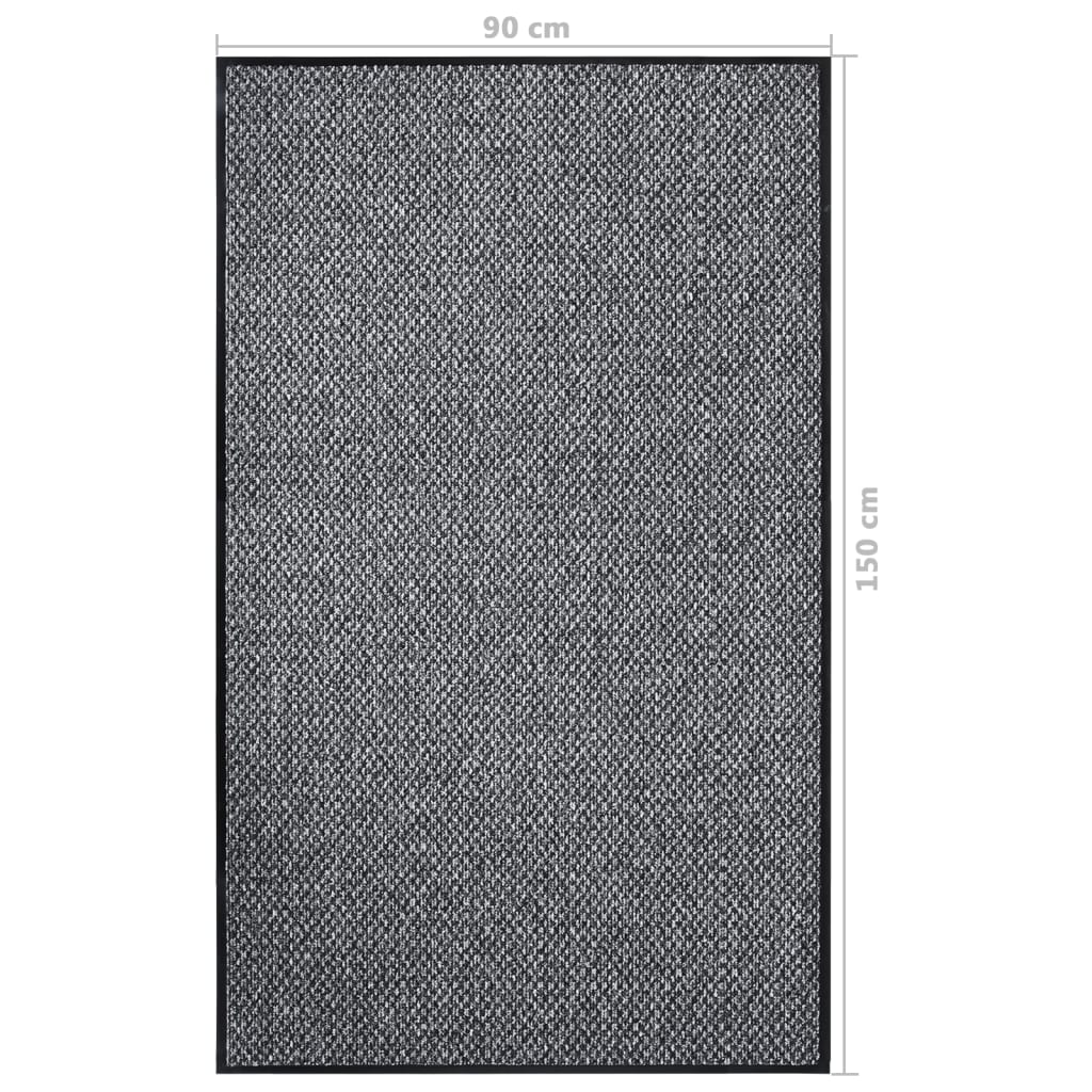 Deurmat 90 x 150 cm Grijs
