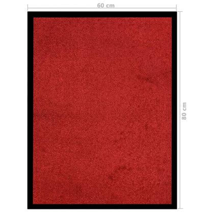 Deurmat 60 x 80 cm Rood