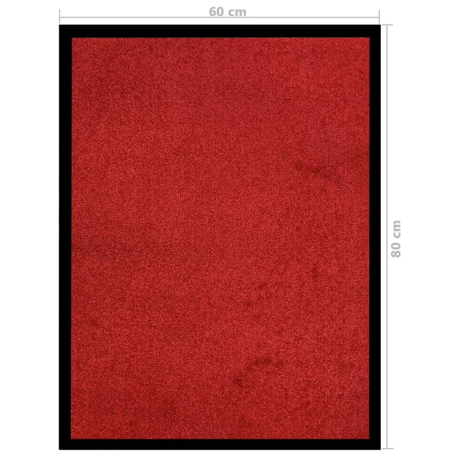 Deurmat 60 x 80 cm Rood