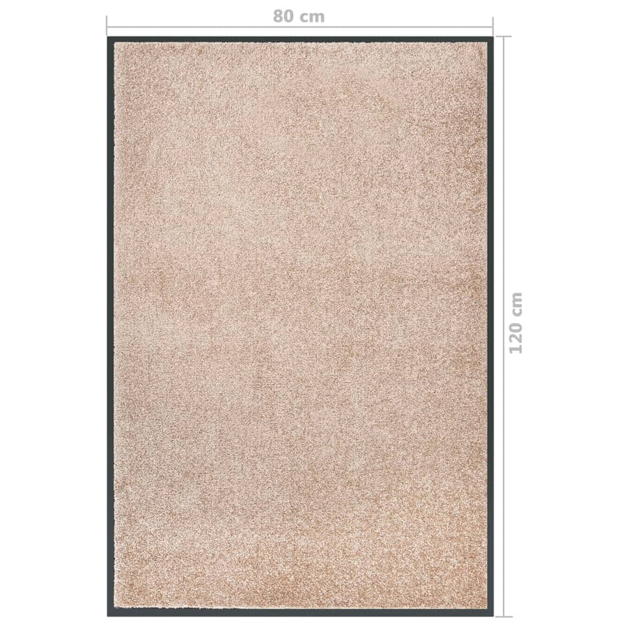 Deurmat 80 x 120 cm Beige