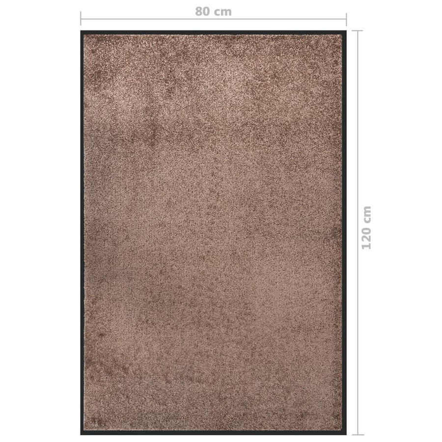 Deurmat 80 x 120 cm Bruin