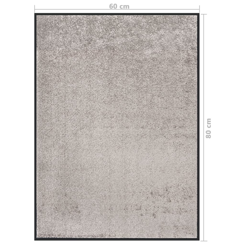 Deurmat 60 x 80 cm Grijs