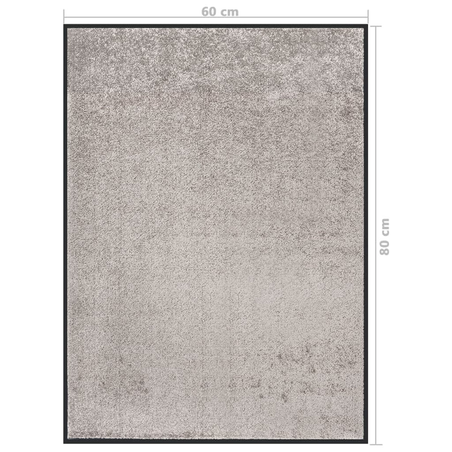 Deurmat 60 x 80 cm Grijs