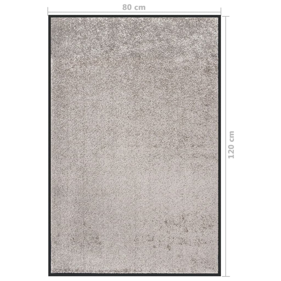 Deurmat 80 x 120 cm Grijs