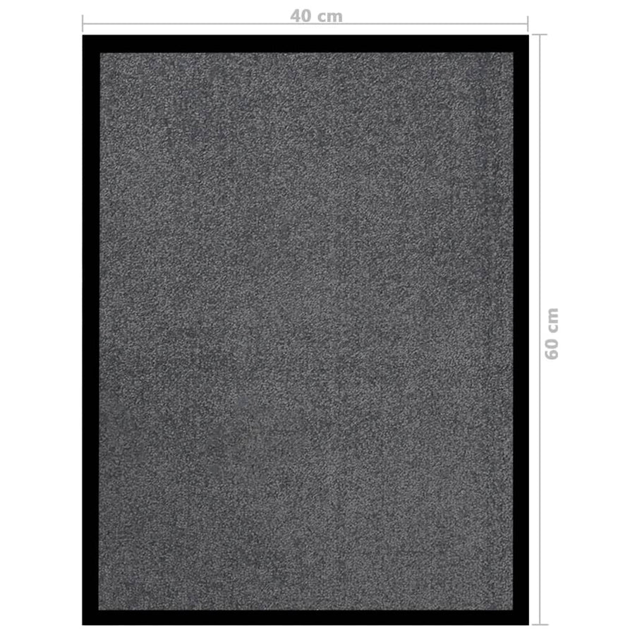 Deurmat Kleurig 40 x 60 cm Antraciet