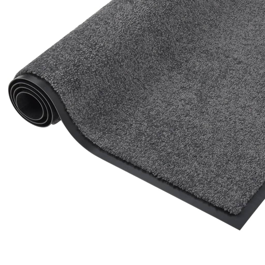 Deurmat Kleurig 80 x 120 cm Antraciet