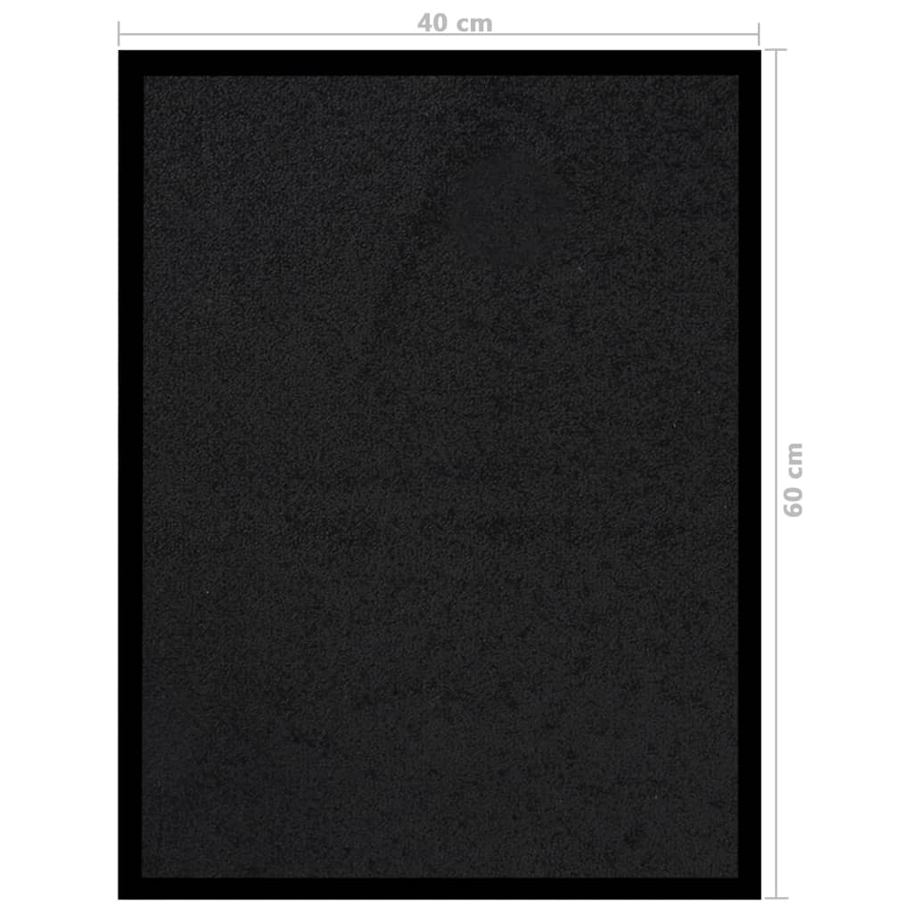 Deurmat 40 x 60 cm Zwart