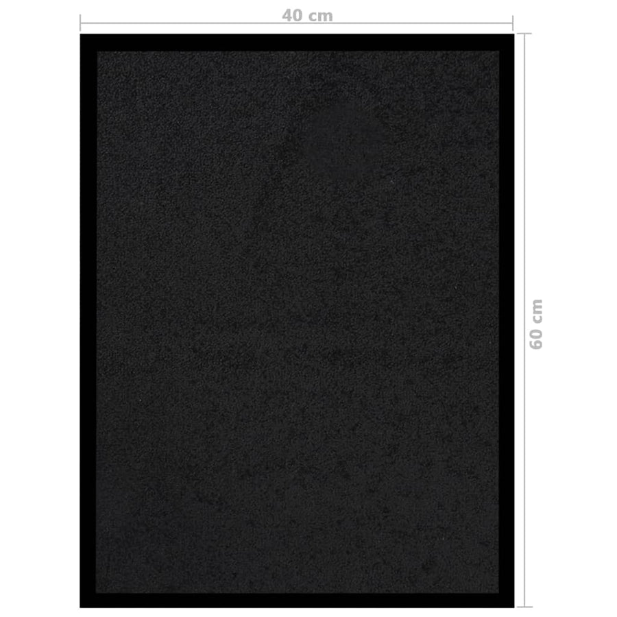 Deurmat 40 x 60 cm Zwart
