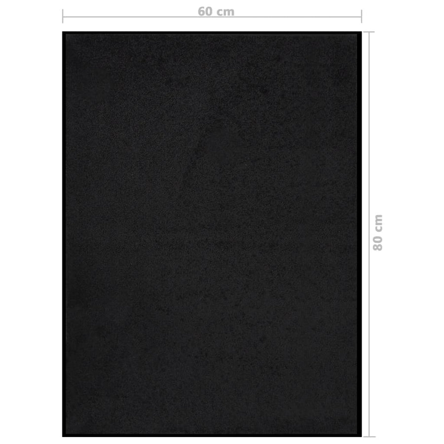 Deurmat 60 x 80 cm Zwart
