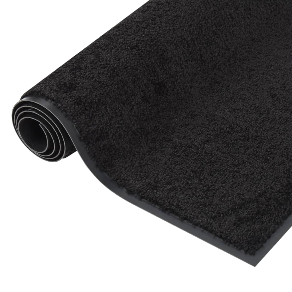 Deurmat 80 x 120 cm Zwart