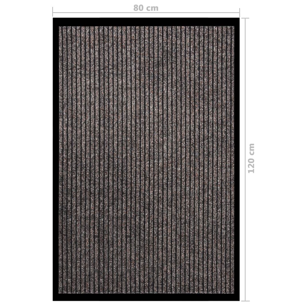 Deurmat Gestreept 80 x 120 cm Beige