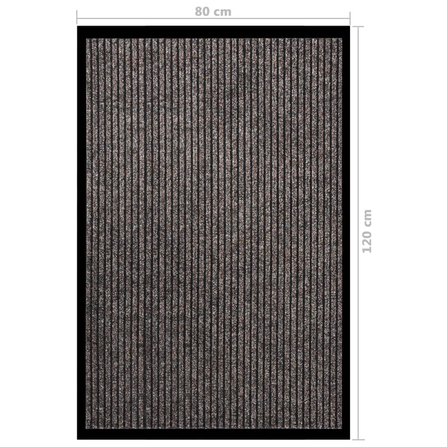 Deurmat Gestreept 80 x 120 cm Beige