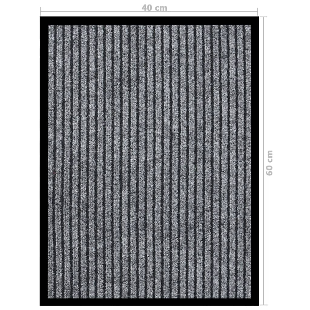 Deurmat Gestreept 40 x 60 cm Grijs