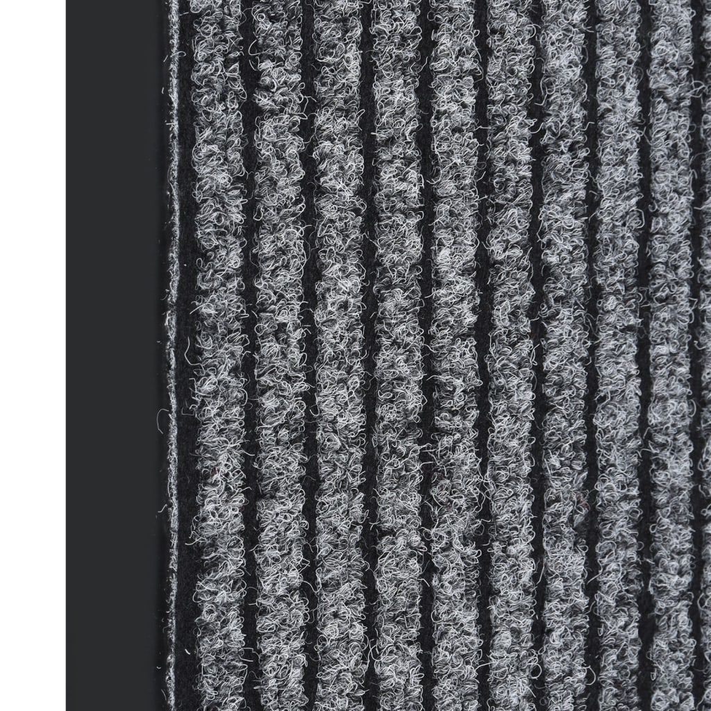 Deurmat Gestreept 60 x 80 cm Grijs