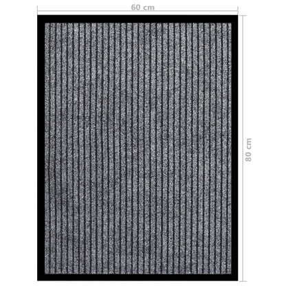 Deurmat Gestreept 60 x 80 cm Grijs