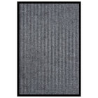Deurmat 80x120 cm gestreept grijs