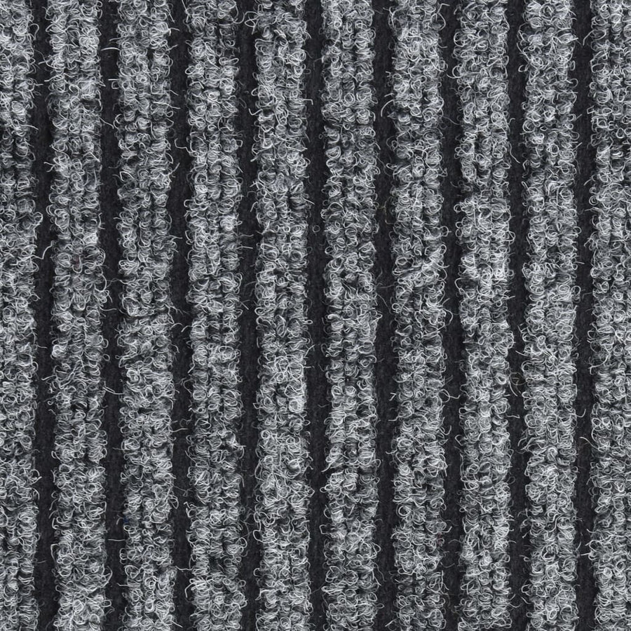 Deurmat Gestreept 80 x 120 cm Grijs