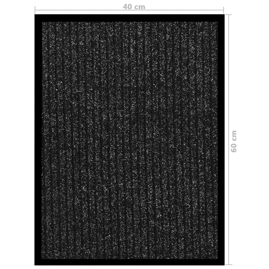 Deurmat Gestreept Kleurig 1 40 x 60 cm Antraciet