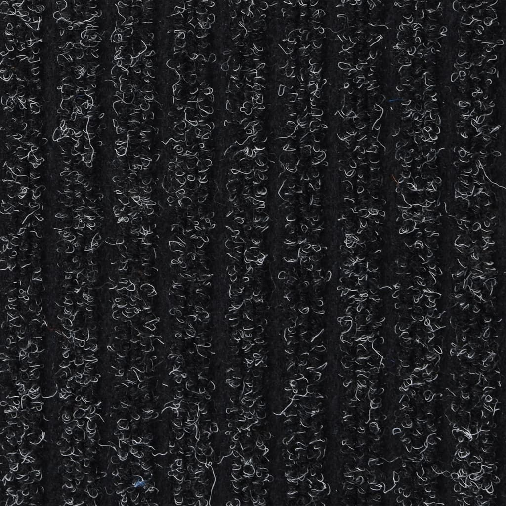 Deurmat Gestreept Kleurig 60 x 80 cm Antraciet