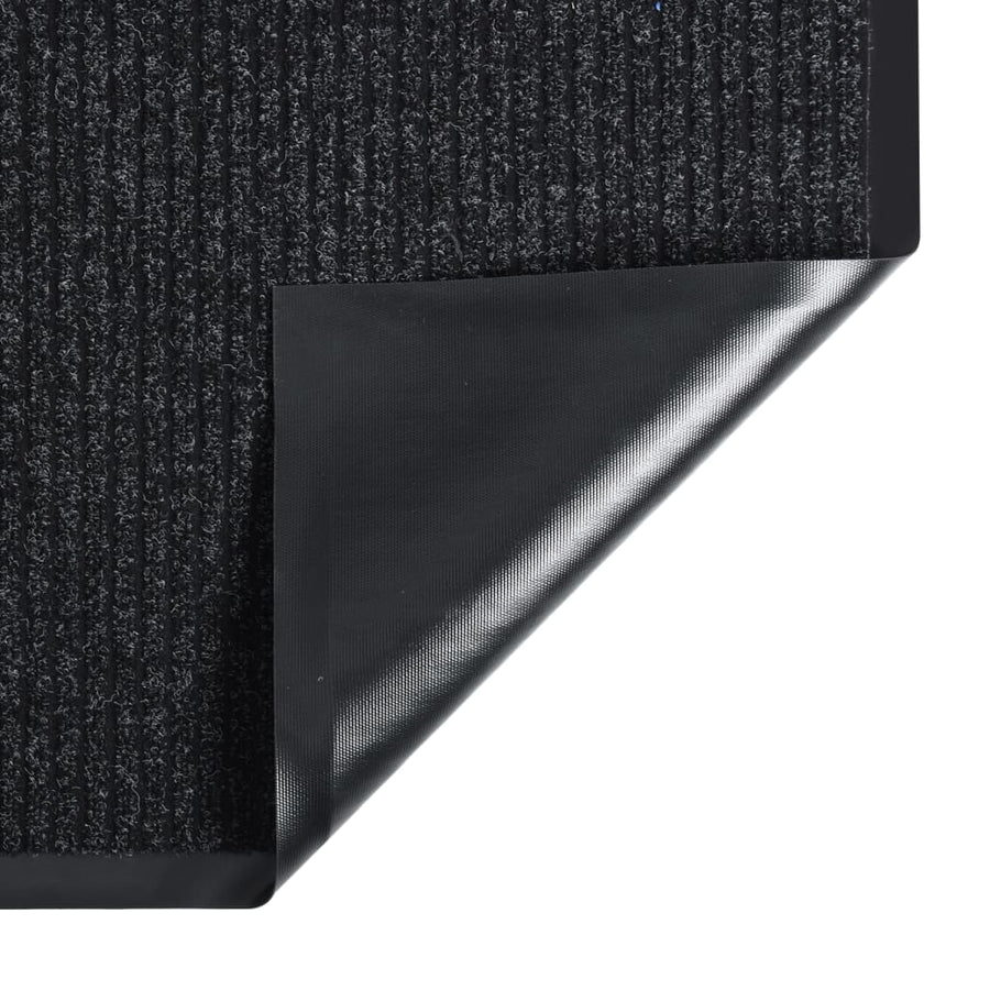 Deurmat Gestreept 80 x 120 cm Antraciet