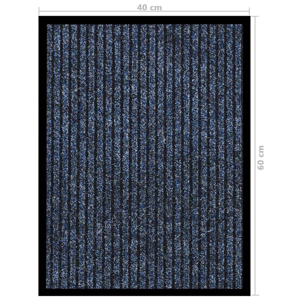 Deurmat Gestreept 40 x 60 cm Blauw